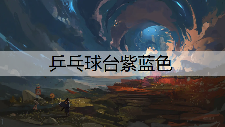 乒乓球台紫蓝色